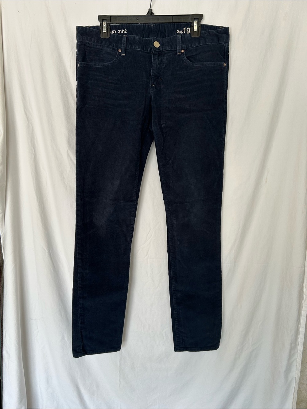 Set of Two Pairs Gap 1969 Always Skinny Corduroy Pants Navy & Gray 31/12